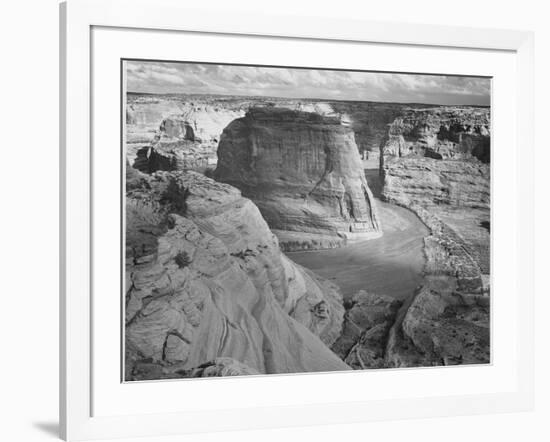 View Of Valley From Mountain "Canyon De Chelly" National Monument Arizona. 1933-1942-Ansel Adams-Framed Art Print