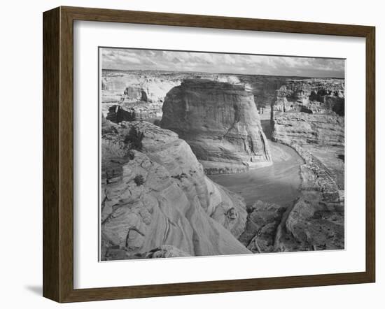 View Of Valley From Mountain "Canyon De Chelly" National Monument Arizona. 1933-1942-Ansel Adams-Framed Art Print