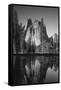 View of Valley's Sheer Rock with Pond, Yosemite National Park, California, USA-Paul Souders-Framed Stretched Canvas