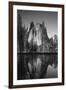 View of Valley's Sheer Rock with Pond, Yosemite National Park, California, USA-Paul Souders-Framed Premium Photographic Print