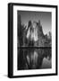 View of Valley's Sheer Rock with Pond, Yosemite National Park, California, USA-Paul Souders-Framed Photographic Print