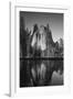 View of Valley's Sheer Rock with Pond, Yosemite National Park, California, USA-Paul Souders-Framed Photographic Print