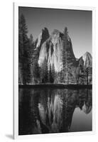 View of Valley's Sheer Rock with Pond, Yosemite National Park, California, USA-Paul Souders-Framed Photographic Print