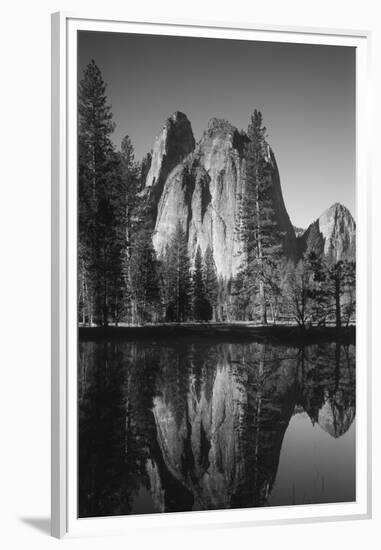 View of Valley's Sheer Rock with Pond, Yosemite National Park, California, USA-Paul Souders-Framed Premium Photographic Print