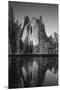 View of Valley's Sheer Rock with Pond, Yosemite National Park, California, USA-Paul Souders-Mounted Premium Photographic Print