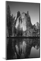 View of Valley's Sheer Rock with Pond, Yosemite National Park, California, USA-Paul Souders-Mounted Photographic Print