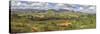 View of valley with farms, Mogotes, Vinales Valley, Cuba-null-Stretched Canvas