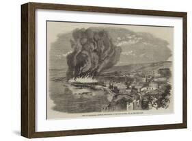 View of Valparaiso, Showing the Portion of the City on Fire, 13 November-null-Framed Giclee Print