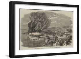 View of Valparaiso, Showing the Portion of the City on Fire, 13 November-null-Framed Giclee Print