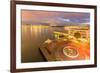 View of Vancouver Downtown from Lonsdale Quay North Vancouver at dusk, Vancouver, British Columbia,-Frank Fell-Framed Photographic Print