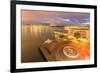 View of Vancouver Downtown from Lonsdale Quay North Vancouver at dusk, Vancouver, British Columbia,-Frank Fell-Framed Photographic Print