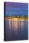 View of Vancouver Downtown from North Vancouver at dusk, Vancouver, British Columbia, Canada, North-Frank Fell-Stretched Canvas