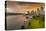 View of Vancouver skyline and False Creek as viewed from Cambie Street Bridge, Vancouver, British C-Frank Fell-Stretched Canvas