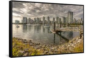 View of Vancouver skyline as viewed from Millbank, Vancouver, British Columbia, Canada, North Ameri-Frank Fell-Framed Stretched Canvas