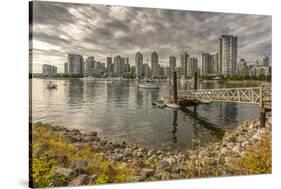 View of Vancouver skyline as viewed from Millbank, Vancouver, British Columbia, Canada, North Ameri-Frank Fell-Stretched Canvas