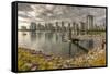 View of Vancouver skyline as viewed from Millbank, Vancouver, British Columbia, Canada, North Ameri-Frank Fell-Framed Stretched Canvas