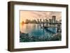 View of Vancouver skyline as viewed from Millbank, Vancouver, British Columbia, Canada-Toms Auzins-Framed Photographic Print