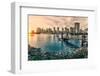 View of Vancouver skyline as viewed from Millbank, Vancouver, British Columbia, Canada-Toms Auzins-Framed Photographic Print