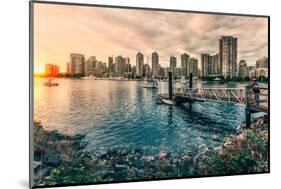 View of Vancouver skyline as viewed from Millbank, Vancouver, British Columbia, Canada-Toms Auzins-Mounted Photographic Print