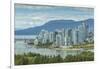 View of Vancouver skyline as viewed from Mount Pleasant District, Vancouver, British Columbia, Cana-Frank Fell-Framed Photographic Print