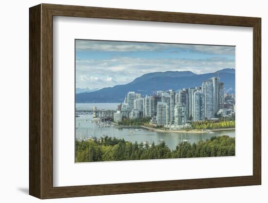 View of Vancouver skyline as viewed from Mount Pleasant District, Vancouver, British Columbia, Cana-Frank Fell-Framed Photographic Print