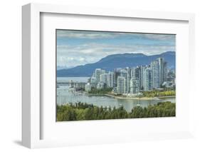 View of Vancouver skyline as viewed from Mount Pleasant District, Vancouver, British Columbia, Cana-Frank Fell-Framed Photographic Print