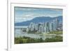 View of Vancouver skyline as viewed from Mount Pleasant District, Vancouver, British Columbia, Cana-Frank Fell-Framed Photographic Print