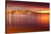 View of Vancouver Skyline from North Vancouver at sunset, British Columbia, Canada, North America-Frank Fell-Stretched Canvas