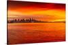 View of Vancouver Skyline from North Vancouver at sunset, British Columbia, Canada, North America-Frank Fell-Stretched Canvas