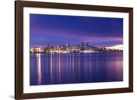 View of Vancouver Skyline from North Vancouver at sunset, British Columbia, Canada, North America-Frank Fell-Framed Photographic Print