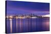 View of Vancouver Skyline from North Vancouver at sunset, British Columbia, Canada, North America-Frank Fell-Stretched Canvas