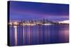 View of Vancouver Skyline from North Vancouver at sunset, British Columbia, Canada, North America-Frank Fell-Stretched Canvas