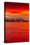 View of Vancouver Skyline from North Vancouver at sunset, British Columbia, Canada, North America-Frank Fell-Stretched Canvas