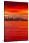 View of Vancouver Skyline from North Vancouver at sunset, British Columbia, Canada, North America-Frank Fell-Stretched Canvas