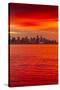 View of Vancouver Skyline from North Vancouver at sunset, British Columbia, Canada, North America-Frank Fell-Stretched Canvas