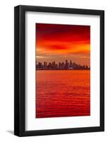 View of Vancouver Skyline from North Vancouver at sunset, British Columbia, Canada, North America-Frank Fell-Framed Photographic Print