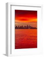 View of Vancouver Skyline from North Vancouver at sunset, British Columbia, Canada, North America-Frank Fell-Framed Photographic Print