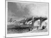 View of Vauxhall Bridge with a Steamboat on the Thames, London, C1847-null-Mounted Giclee Print