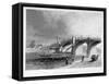 View of Vauxhall Bridge with a Steamboat on the Thames, London, C1847-null-Framed Stretched Canvas