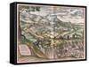 View of Velletri from Civitates Orbis Terrarum-null-Framed Stretched Canvas