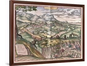 View of Velletri from Civitates Orbis Terrarum-null-Framed Giclee Print