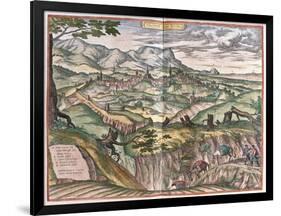 View of Velletri from Civitates Orbis Terrarum-null-Framed Giclee Print