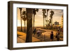 View Of Venice Beach And Boardwalk During Sunset-Axel Brunst-Framed Photographic Print