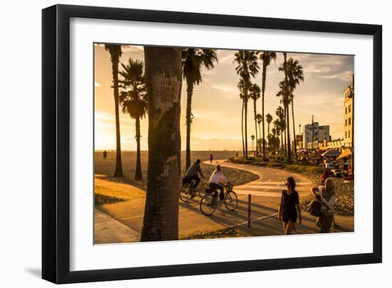 View Of Venice Beach And Boardwalk During Sunset-Axel Brunst-Framed Photographic Print