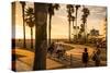 View Of Venice Beach And Boardwalk During Sunset-Axel Brunst-Stretched Canvas