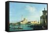 View of Venice from the Punta della Dogana towards San Giorgio Maggiore-Canaletto-Framed Stretched Canvas