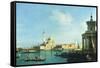 View of Venice from the Punta della Dogana towards San Giorgio Maggiore-Canaletto-Framed Stretched Canvas