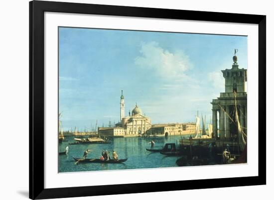 View of Venice from the Punta della Dogana towards San Giorgio Maggiore-Canaletto-Framed Giclee Print