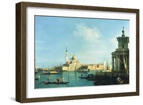 View of Venice from the Punta della Dogana towards San Giorgio Maggiore-Canaletto-Framed Giclee Print