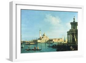 View of Venice from the Punta della Dogana towards San Giorgio Maggiore-Canaletto-Framed Giclee Print